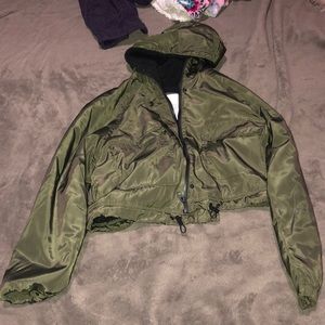 COPY - Women's army green zip up sweater